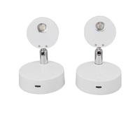 Wakects Projecteur LED, Lumières d'image Rechargeables RVB ABS 13 Couleurs Télécommande Rotative à intensité Variable 1500 MAh pour Armoire de Placard, œuvres d'art, Couloir, Utilisation Intérieure