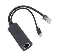 Wakects Répartiteur PoE Gigabit pour Pi 5 5B, Adaptateur d'alimentation sur Ethernet 48 V à 5 V 4 A avec Connecteur Mâle de Type C pour Tablettes, Caméras IP, Appareils Réseau