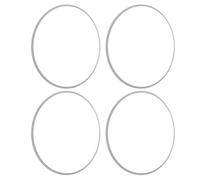 Wakects Rimer DE Roue DE Voiture Gardien 4pcs 16 Pouces R16 RAGNE DE RABLEAU ALLIAM ALILIM RAGNE Sett avec Adhésif Arrière pour Jantes DE Roue à Bord Plat 7 Mm + (Silver)