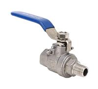 Wakects Robinet à Tournant Sphérique NPT 1/4 Po, Acier Inoxydable 304, Robinet à Tournant Sphérique Flottant Manuel pour Eau, Gaz, Air, Vapeur, Filetage DN8