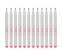 Wakects Stylos Solubles dans L'eau, Encre Lavable, 12 Pièces, 13,7 Cm | Marqueur pour Tissu, Corps en Plastique et Fibre, Motifs de Broderie, Coupe et Confection de Vêtements, Nettoyage avec