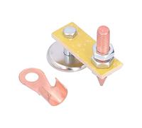 Wakects Support de Soudage Magnétique Tête d'aimant de Soudage en Queue de Cuivre Outil de Serrage de Mise à la Terre 300A avec Panneau Isolant épais d'aimant de 36 Mm pour l'entretien de de