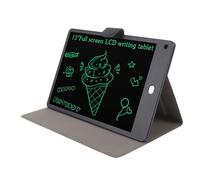 Wakects Tablette D'écriture LCD de 12 Pouces, Bloc-Notes électronique Réutilisable et Effaçable, Bloc-Notes électronique avec étui en PU, Stylo pour Rédiger, Prendre des, Dessiner