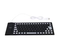 Wakects Tapage Silencieux, Touche Confortable, Conception Portable, Options Colorées Clavier en Silicone Doux, Tapotement Silencieux (Black)