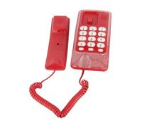 Wakects Téléphone câblé Mural Flash ABS, Conception Portable, Multimédial pour la Maison, Hôtel, Bureau avec Matériau en ABS, adapté aux écoles, Conception de l'économie d'espace (Rouge)