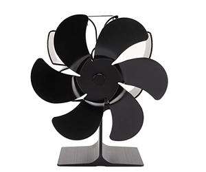 Wakects Ventilateur de Poêle pour Cheminée, Ventilateur de Cheminée à 6 Pales Non électrique pour Poêles à Bois, Fours, Style Papillon LT370 152 Mm
