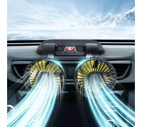 Wakects Ventilateur de Refroidissement de Voiture, Circulateur d'air à Double Tête Réglable, Conception Rotative à 360 Degrés, Parfait pour les Conducteurs et les Passagers de Véhicules (Type 12V)