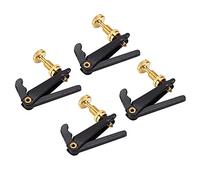 Wakects Violon Fines Tuners Set, 3/4 4/4 Acoustique Électrique | Coque noire à vis dorée, construction en métal et plastique, conception anti-torsion, remplacement des ajusteurs de cordes,