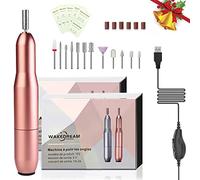 WakeDream Ponceuse pour Ongles Professionnel, 12 en1 Lime a Ongle Electrique, Ongles Manucure Machine Puissante et Silencieuse,Portable Kit de Manucure Pédicure pour Salon et Maison (Or rose)