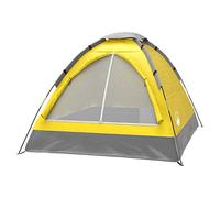 Wakeman Outdoors Tente de Camping légère pour 2 Personnes avec Mouche de Pluie et Sac de Transport - Tente d'extérieur légère pour la randonnée, ou la Plage (Jaune)