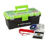 Wakeman Pêche Unique Plateau Boîte d'accessoires 55 PC Tackle Kit, 80-FSH5016, Vert Citron