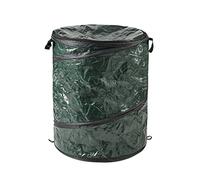 Wakeman Poubelle pliable - Poubelle pop-up de 100 litres pour ordures avec couvercle à fermeture éclair - Idéale pour le camping et le recyclage (vert)