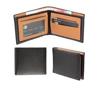 WAKEVLEO Portefeuille minimaliste pour homme avec fenêtre d'identité, porte-cartes et compartiment pour billets, poche pour pièces de monnaie, portefeuille minimaliste pour homme avec boîte cadeau,