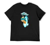 Wakfu Raider Logo Crew Neck Men T-Shirt Tees Black L