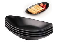 WakiHong 4 Pièces Vide Poche Entree 21.5*2*4.5 cm Noir Plateau décoratif