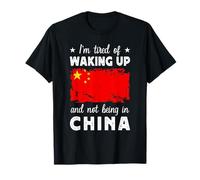 Waking up in China Funny Chinese China Flag China Travel T-Shirt