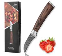Wakoli EDIB Couteau à Éplucher Professionnel en Damas, Noyau VG10, 6,2 cm