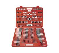 WAKUKA 110 Piece Tap and Die Set（SAE&METRIC）Threading Tool Set With Storage Case | Metric Tap and Die Set | Rethreading Kit | Tap Set | Tap and Die Kit