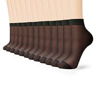WAKUNA Lot de 12 paires de chaussettes en nylon pour femme - Chaussettes transparentes 20D