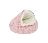 Wakunas Cueva Lit pour petits animaux de compagnie doux et confortable Intérieur en peluche Rose 50 x 50 cm