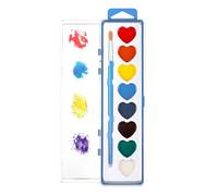 Wakuuea Kit De Peinture Pour La Saint-Valentin - Ensemble De Peinture Aquarelle En Forme De Cœur 8/12/16 Couleurs, Peintures Aquarelles Lavables Avec Pinceau, Fournitures D'art Pour Cadeaux