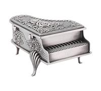 Wal Avant Piano en Forme de Fleur Rose sculpté en Alliage de Zinc Boîte à Bijoux étui de Rangement Bijoux