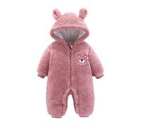 Walabe BéBé Combinaison De Neige Hiver Barboteuses à Capuche Enfant GrenouillèRe Fourrure Chaud Barboteuse Ensemble De VêTements 3-12 Mois