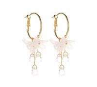 Walaka Belle Et éLéGante Boucles D'Oreilles Pollen Or Tigre Fleur De Lis Pour Les Femmes Cadeau De La Saint-Valentin Pour Petite Amie, MèRe, Fille