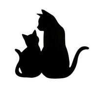 Walaka Cat Wall Light, Voice Control Night Light Sensor Switch Cat Night Light LED Projection de lumière Applique Silhouette Lumière Animale Lumière for Décoration Chambre (C)