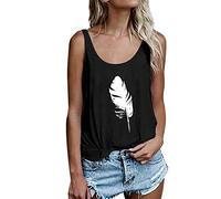 Walaka DéBardeur Sport Femme Grande Taille Lettre Gilet sans Manches en Vrac Crop Tops DéBardeur Tops Blouse Tops T-Shirt Chemise