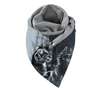 Walaka Echarpe Hiver Femme, Femme Triangle Foulard écharpe Chale Etole Chic Cheche Femme Shawl Pashmina Echarpe Personnalisée Avec Bouton Foulard Imprimé Chat Pas Cher