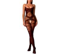 Walang Lip Mini robe moulante à rayures en résille pour femme