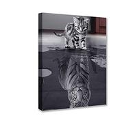 Walarky Art mural inspirant « Cat Mindset is Everything Entrepreneurship Positive » - Impression sur toile - Illustration - Peinture - Image motivante - Entrepreneur artistique