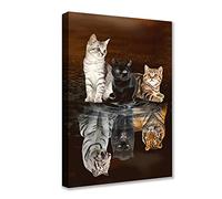 Walarky Mindset is Everything Cat Body Tiger Tableau d'esprit motivant entrepreneur citations positives sur toile Art mural entrepreneur pour bureau