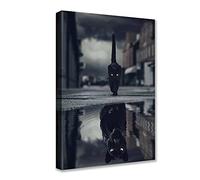 Walarky Mindset is Everything Motivational Cat Lion Posters Peinture Inspirational Picture Poster for Office Classroom Animal Canvas Artwork Prints Encadré Modern Canvas Wall Art 36''Wx24''H