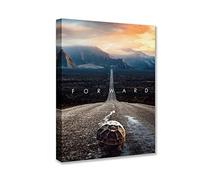 Walarky Poster sur toile avec citations positives de style nordique pour entrepreneur - Motif « Move Forward » - Décoration murale pour bureau, salle de classe