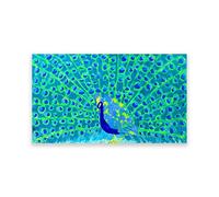 Walasse Ting - Célèbre reproduction d'art. 'Peacock II' Impression sur toile. Tableaux pour la décoration murale du salon. 30x54cm(11.8x21.2in) Sans cadre