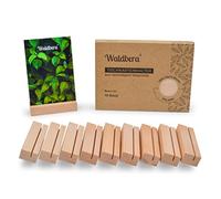 Waldbera FSC® Lot de 10 porte-cartes de table en bois de hêtre européen - Porte-cartes en bois comme support de cartes, porte-photo, porte-cartes postales et porte-cartes de menu - Support en bois