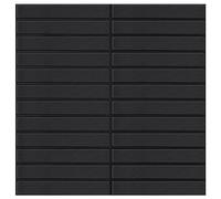 WalDecoo Carreaux autocollants à coller pour cuisine, design grand format premium en noir mat, pour dosseret de cuisine, salle de bain, camping-car, etc. (lot de 10 feuilles, 30,5 × 30,5 cm)