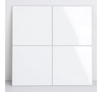 WalDecoo Lot De 5 Feuilles De Carreaux Muraux À Décoller Et À Coller Épais Pour Cuisine, Motif Carré Avec Aspect Marbre, 22,9 X 22,9 cm, Blanc À Coller Sur Les Carreaux Pour Cuisine