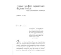 Walden:Un Film Experienciel de Jonas Mekas Etude d'un Fragment de Paradis Brise - Romain Duval - Lettre Volee - broché - Etude