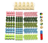 Waldfelsen® 5 jeux de figurines - 200 infanteries, 60 cavaliers et 40 artilleries adaptées au jeu de société Risk (couleurs : rose, vert mousse, olive, bleu ciel et vert herbe)