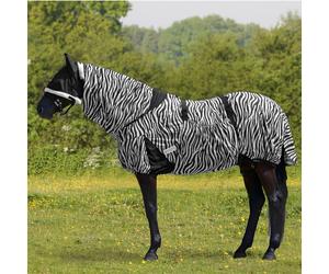 Waldhausen Couverture Anti-eczéma Zebra avec effet noir et blanc 145 cm