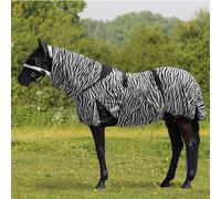 Waldhausen Couverture Anti-eczéma Zebra Premium avec effet noir et blanc 145 cm