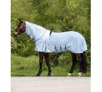 Waldhausen Couverture Anti-Mouches et Anti-Eczéma PROTECT, Bleu Clair/Bleu Foncé - 145 cm