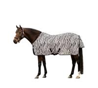 Couverture anti-mouches pour cheval avec sangles croisées Waldhausen Zebra Noir 125 cm
