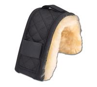 Waldhausen Lammfell Nasen- Oder Genickschoner, 28 cm, Schwarz/Natur