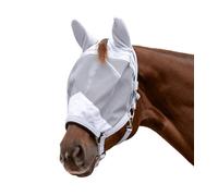 Waldhausen Masque anti-mouches Premium avec licol, avec protège-oreilles, gris argenté, WB