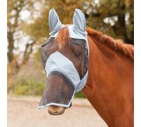 Waldhausen Masque anti-mouches Premium avec protection des oreilles et du nez - gris argenté