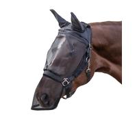 WALDHAUSEN Masque anti-mouches Premium pour licol, protection des oreilles et du nez, noir, WB